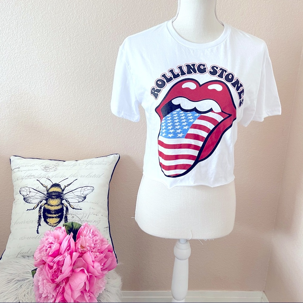 Rolling Stones women’s crop top USA medium